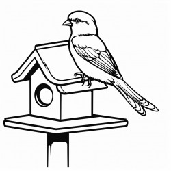 sparrow during winter time one bird feeder