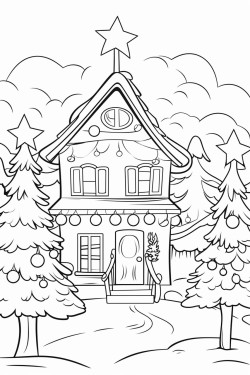christmas scenery with no background