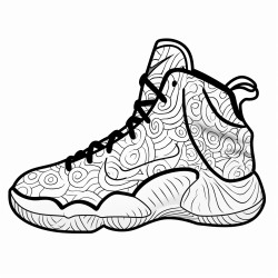 a basketball shoe featuring a snake skin pattern and a scaly texture