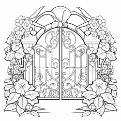 closed gate to magic garden ivy