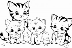 exactly 6 kittens playing
