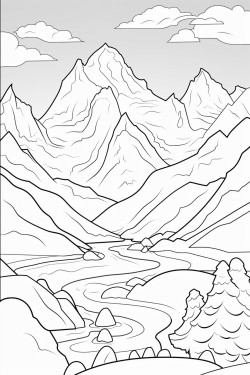 glacier and mountains