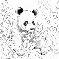 panda eats leaves
