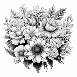 flowers herat shaped