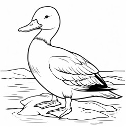a cute icelandic eider duck