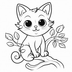 cat sitting on a tree
