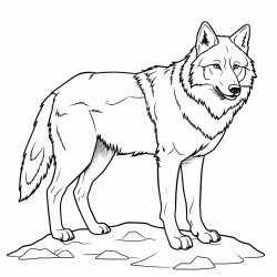 wolf standing