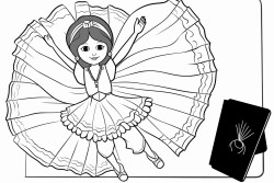 flamenco passport that includes a flamenco dancer fan castanets shawl shoes spanish flag