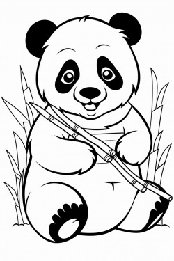 panda eating bamboo