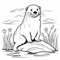 a cute adorable icelandic otter