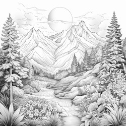 sunrise in the mountains