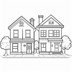 two houses on one street one house very big in size and one hose very small in size