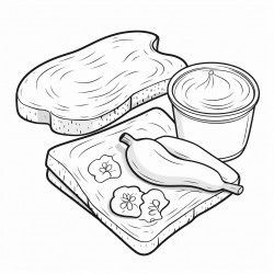 wholewheat toast with a nut butter spread and sliced banana snacks food