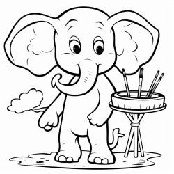 painter elephant