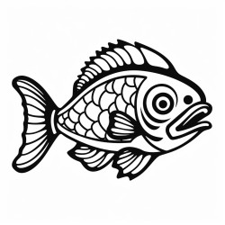 a simple trout with dayofthedead style