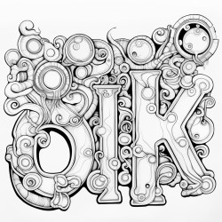 bubble letters that say okikz