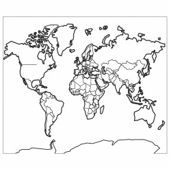 blank world map