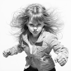 a little girl angry