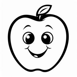 please create images of one apple with name written below
