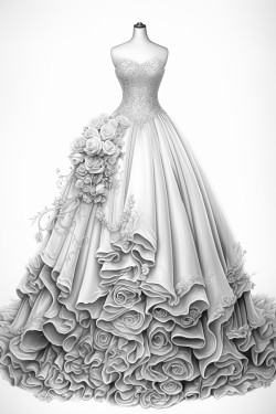 elegant wedding gown