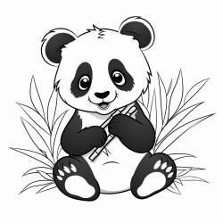 panda eating bamboo