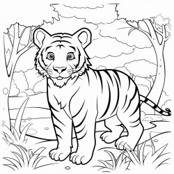 a tiger in the forest