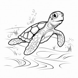 a turtle in water