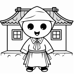 ghost wearing hanok