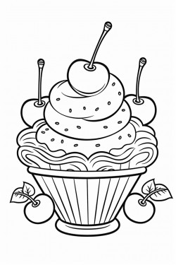 ice cream with cherry tops