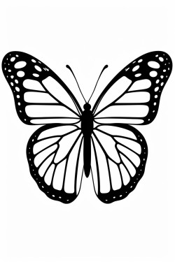 simple monarch butterfly no background