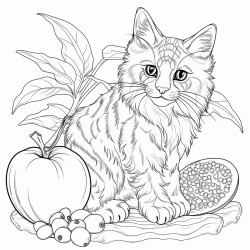 cat eating a banana