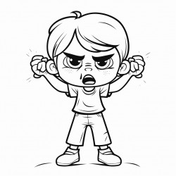 a girl standing up with her fists to her eyes crying