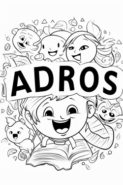 a kids abc colouring book theme of emotions aimed at kids