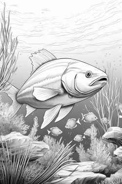 marine animals for coloring pages a4 whitey and black