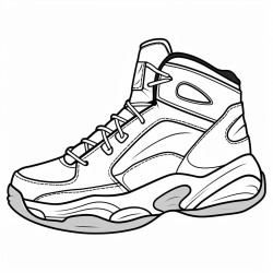 a throwback basketball shoe with a padded ankle collar and a thick rubber sole
