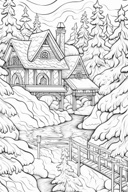 fun christmas winter scene