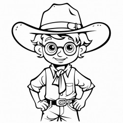 un paresseux avec des lunette un chapeau de cowboy dans une classe avec des lves humains
