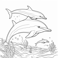 dolphins playing at the pacific