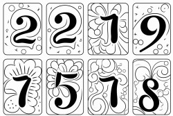 crear con numeros para coloriar