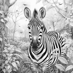a zebra in the forest