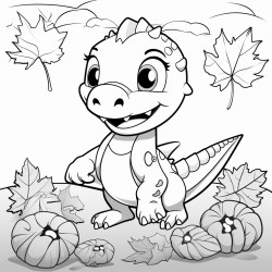 le dinosaure pop en automne