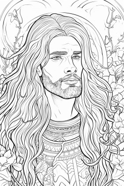 figure with a man with long hair