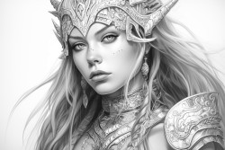 female worriors with tattoos all over body