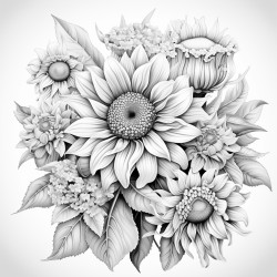 a giant and detailed head of a sunflower