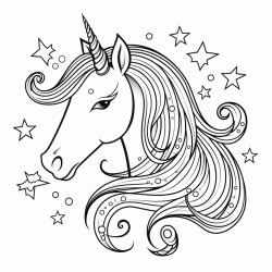 a unicorn with a sparkling horn