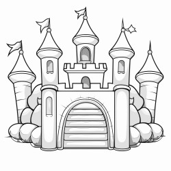 bouncy castle jumping children balloons