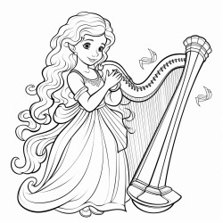 un cor une harpe et un violon