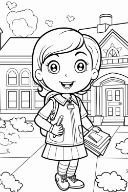 back to school coloring page