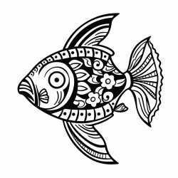 a simple trout with dayofthedead style