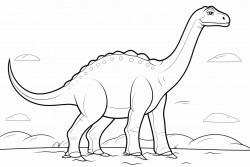 brachiosaurus with simple background